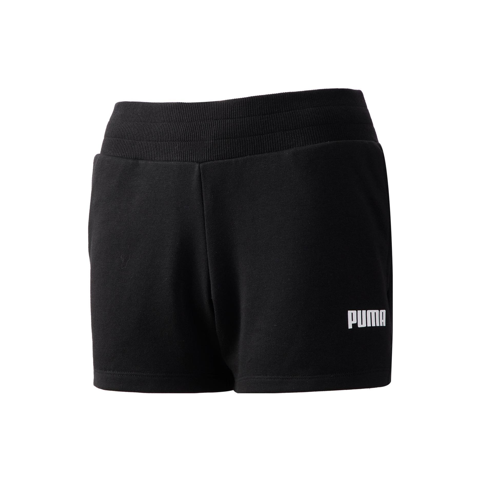 

Puma Solid Color Logo Elastic Straight Leg Shorts Women shorts Black 848751-01 XXL