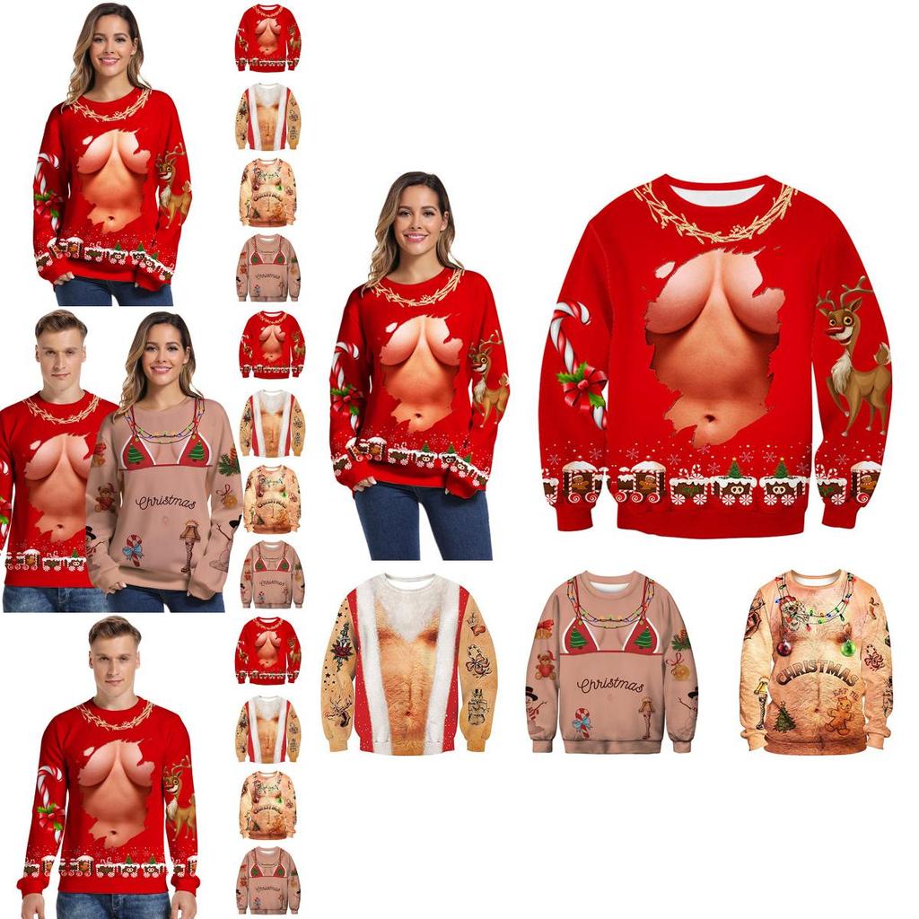 Cozy Mens Christmas 3d Graphic Print Pullover Hoodie Sweatshirt For Festive Celebrations