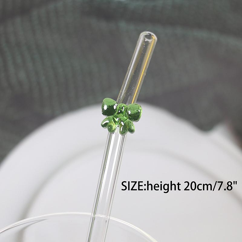 1ks 8mm skleněné brčko, opakovaně použitelná brčka Roztomilý motýl tepelně odolný brčko pro festivalovou párty Svatební koktejlový bar Pláže