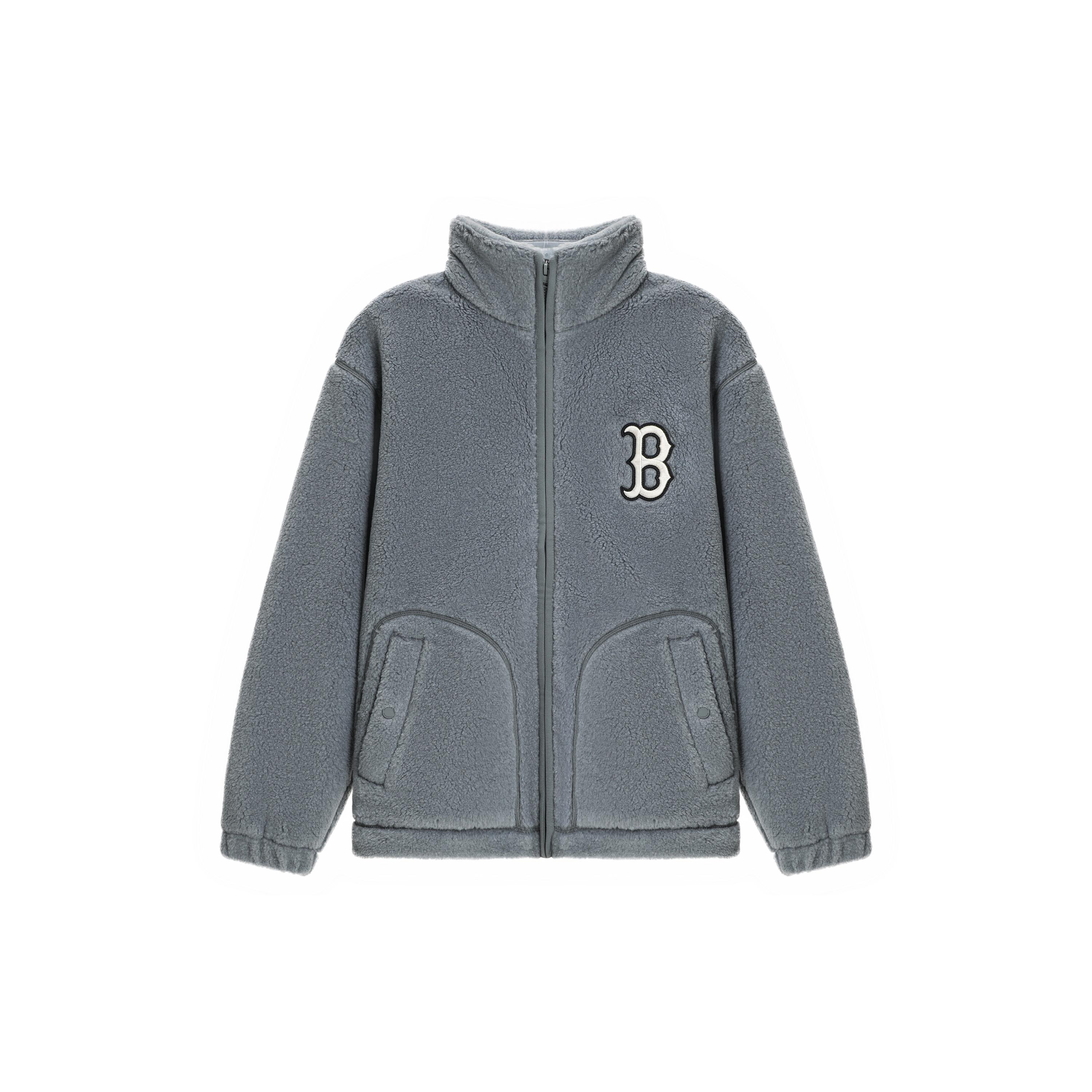 MLB Velvet Jackets Unisex Gray Stand Collar Moderate 3AFDB0626-43GRS