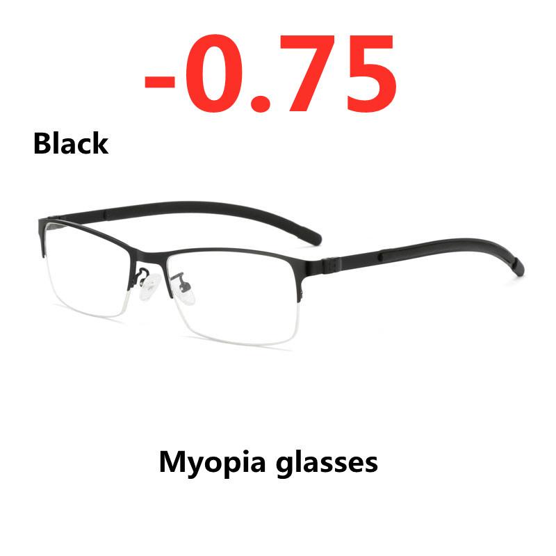 Ochelari pentru miopie anti-lumină albastră Ramă Femei Bărbați Metal Student Finisat Ochelari miop -0,5 -1 -1,5 -2 -2,5 -3 -3,5 La -6