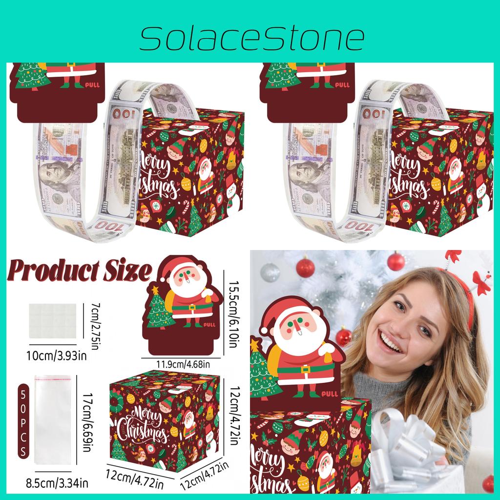 Christmas Tree Pattern Money Box Paper Gift Box For Holiday Party Decorations