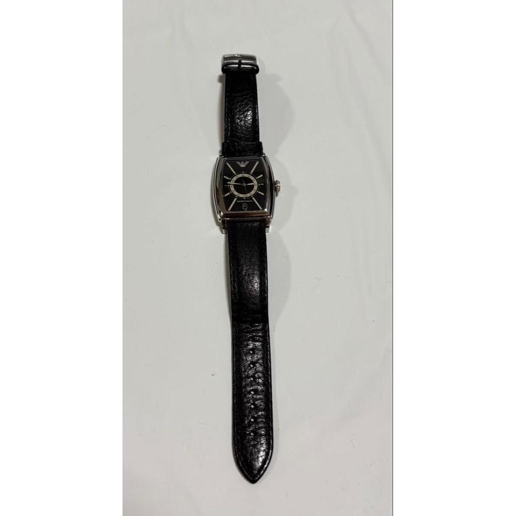 Used Emporio Armani watch leather strap [battery not replaced]