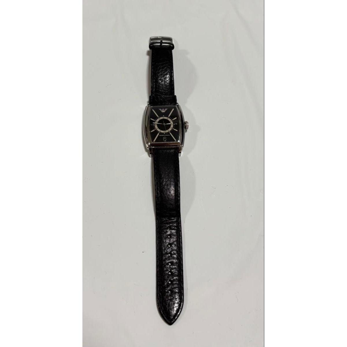 Used Emporio Armani watch leather strap [battery not replaced]