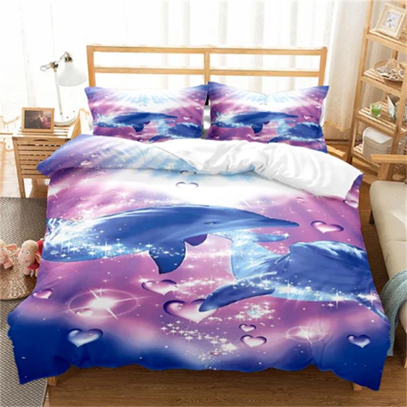 Hot Turtles Bedding Sets Anime Sea Turtles HD Bedspread for Teens Girls Fashion Twin Single Queen King Full Size Duvet Cover