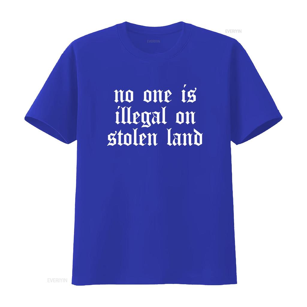 No One Is Illegal On Stolen Land Latina T Shirt BIPOC Lives Matter BLM Black Latinx Indigenous People  vintage Washed