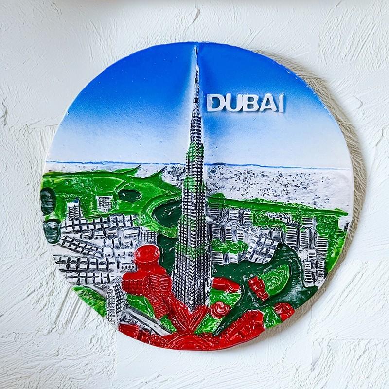 Magneți de frigider Asia Dubai, autocolante 3D pentru frigider, suveniruri turistice, rășină magnetică și obiecte de colecție creative 3D realizate manual