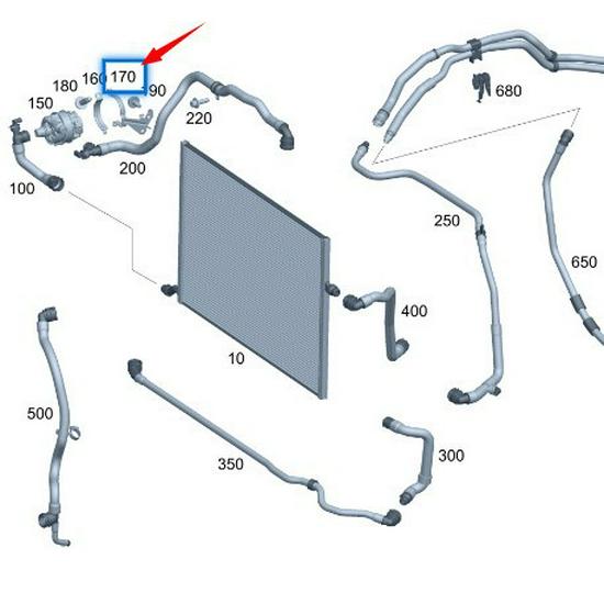 Merc-Benz C-Class W205 Water Pump Bracket 2055016020