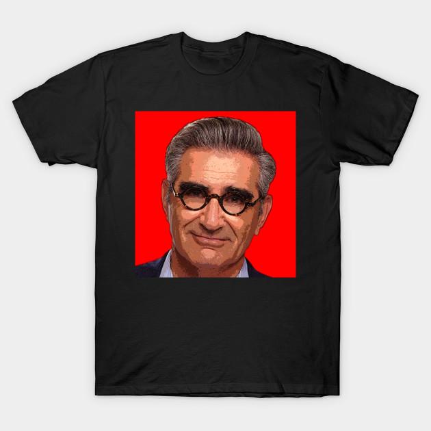 

Men Black Print T-shirt Eugene Levy No-Cut Transfer Paper Print Cotton Tshirt 4XL чорний