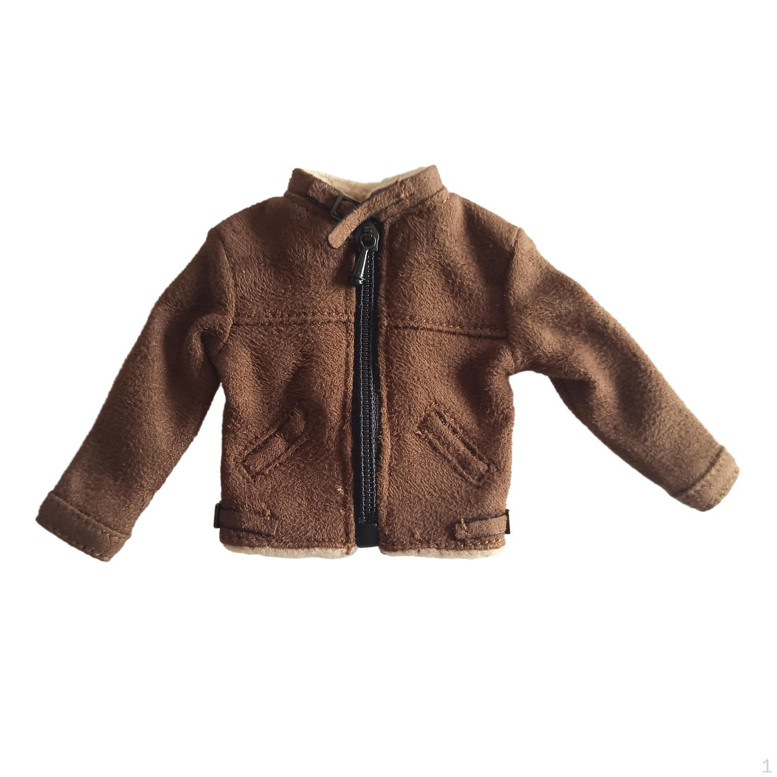 

1/12 Мужские фигурки Куртка Одежда для 6-дюймовой фигурки Модель Coffee color