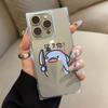 Square Back Tube Protection Clear Case For iPhone 11 14 Pro Max 12 16 ProMax 13 15 Plus Anti-Oxygen,Take The Knife, Little Monster Pattern Casing