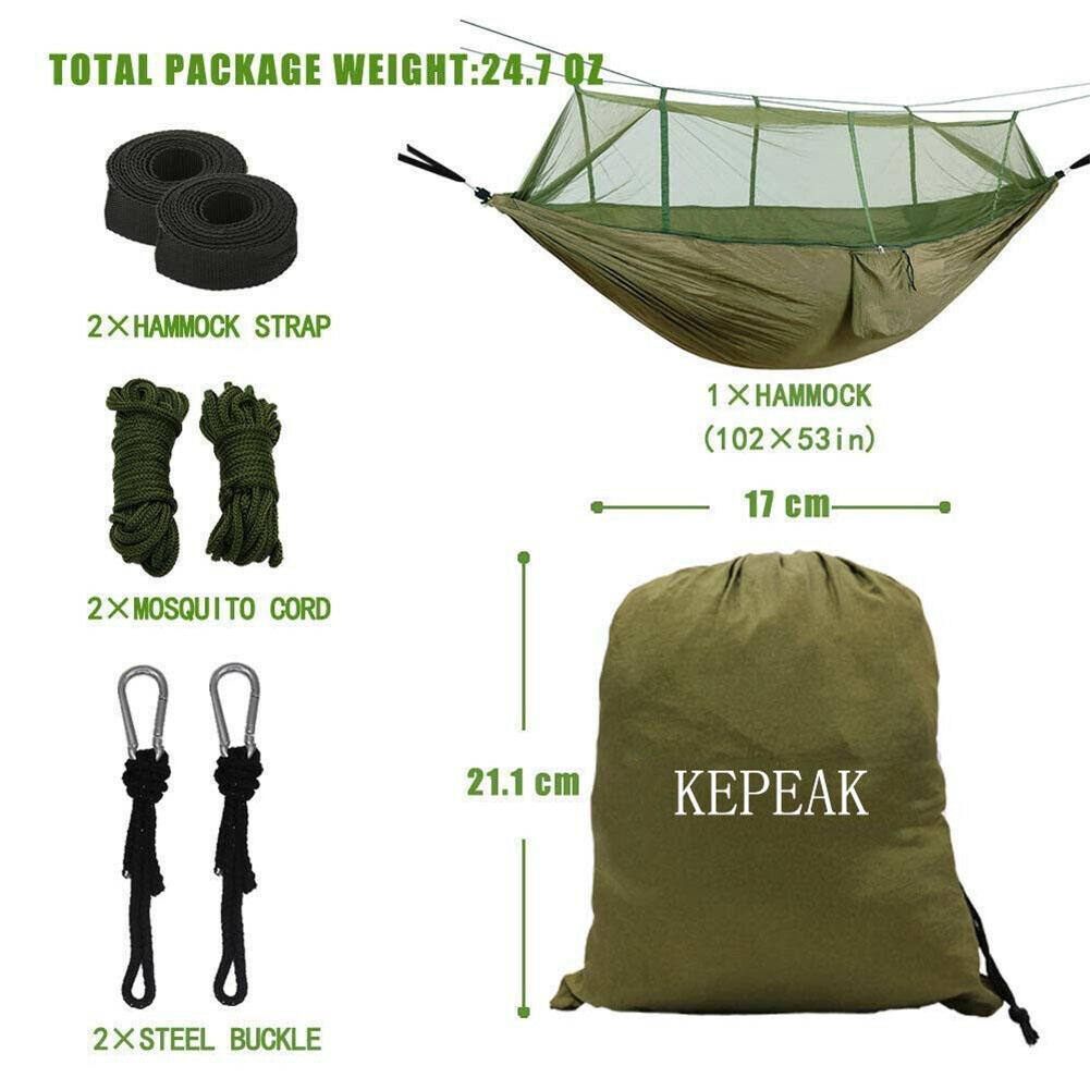 Outdoor Double Mosquito Net Hammock Camping Hanging Bed Swing Chair