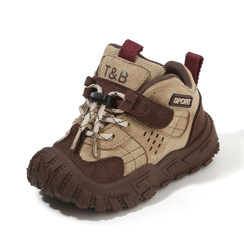 Children's Sports Shoes 2025 Spring and Autumn New Boys' Dad Shoes Running Girls' Mountaineering Shoes Soft-soled Baby Casual Shoes