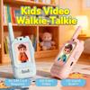 Kinder Video Walkie Talkie Set 2 Stück Wiederaufladbar 2-Zoll High-Definition Bildschirm Ein-Klick-Anruf Cartoon Gegensprechanlage Geschenk