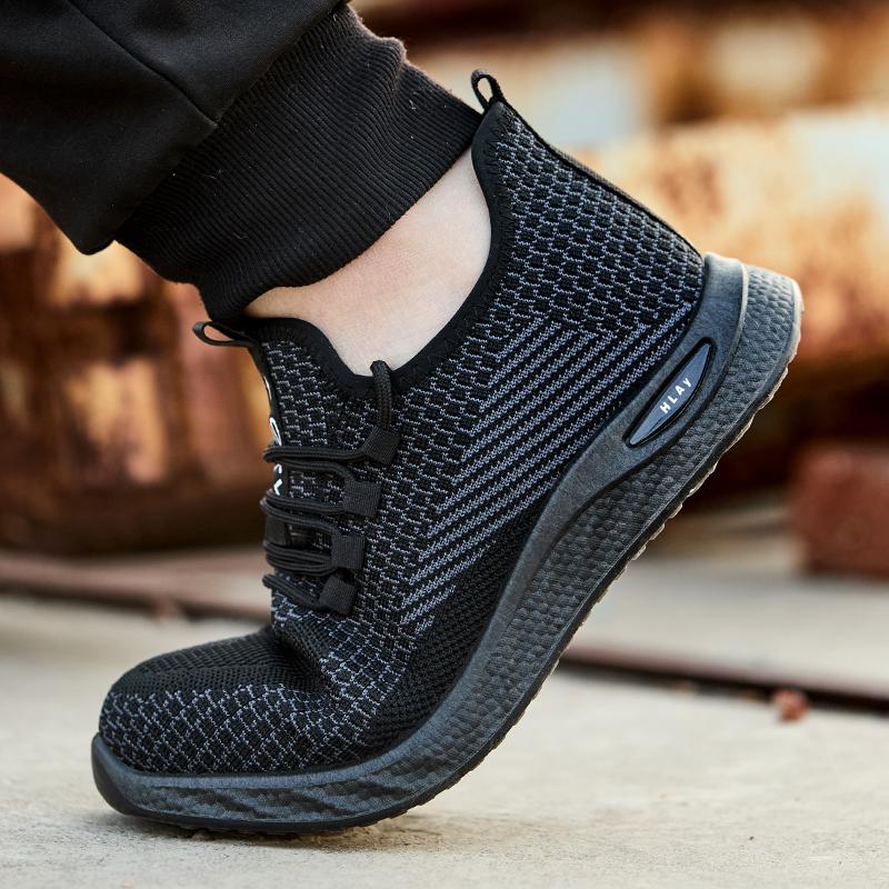 Men's Safety Shoes, Breathable Work Sports Shoes, Puncture And Smash Resistant Work Boots, Safety Protective Shoestactical Boots
