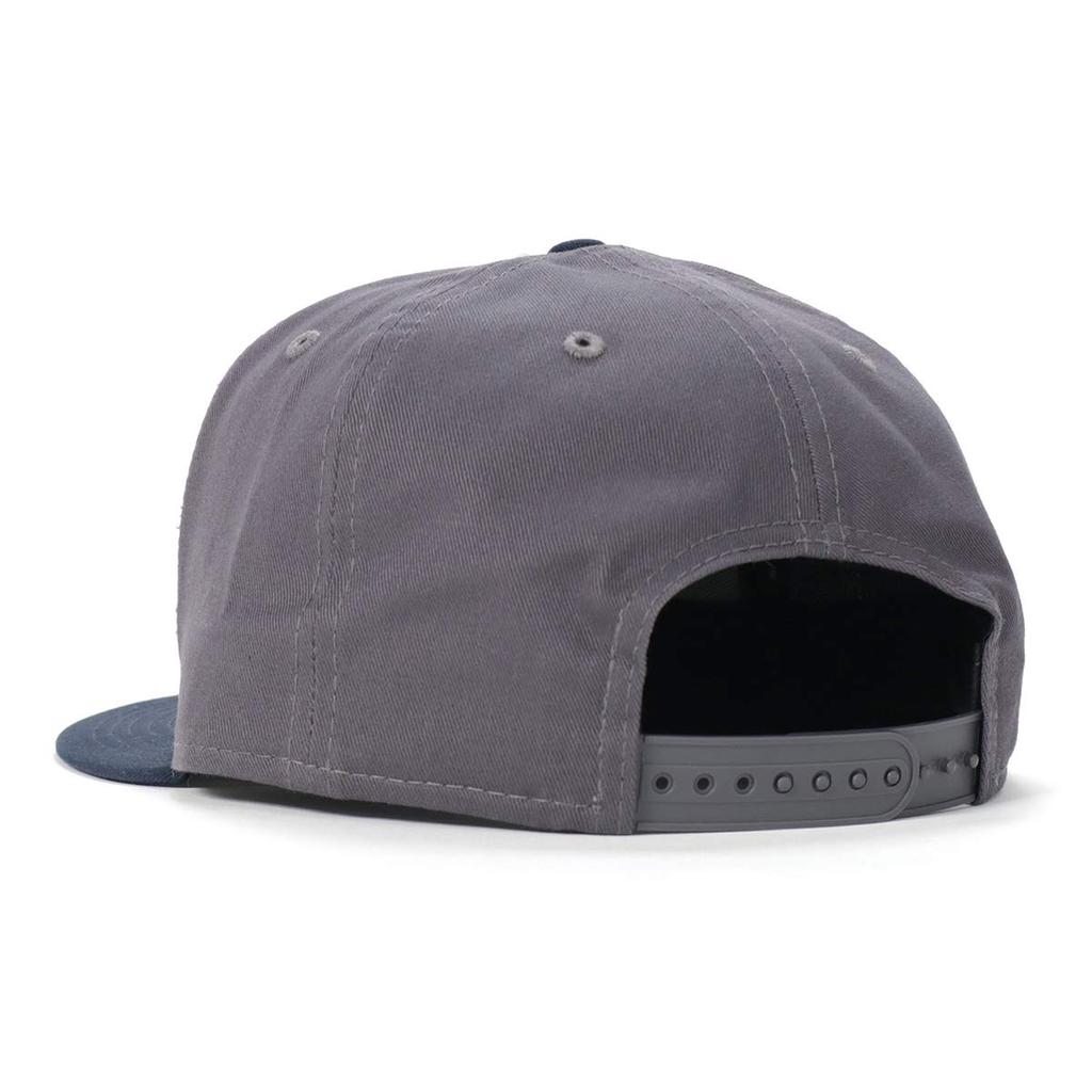 New Era 9FIFTY FLAT BILL Snapback Free Size Cap, Charcoal/Deep Navy, (Adjustable)