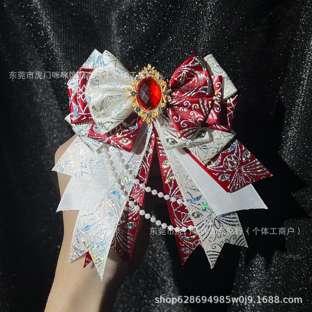 Gorgeous original support stick bow pain bag carat DIY bow lolita decorative headgear edge clip