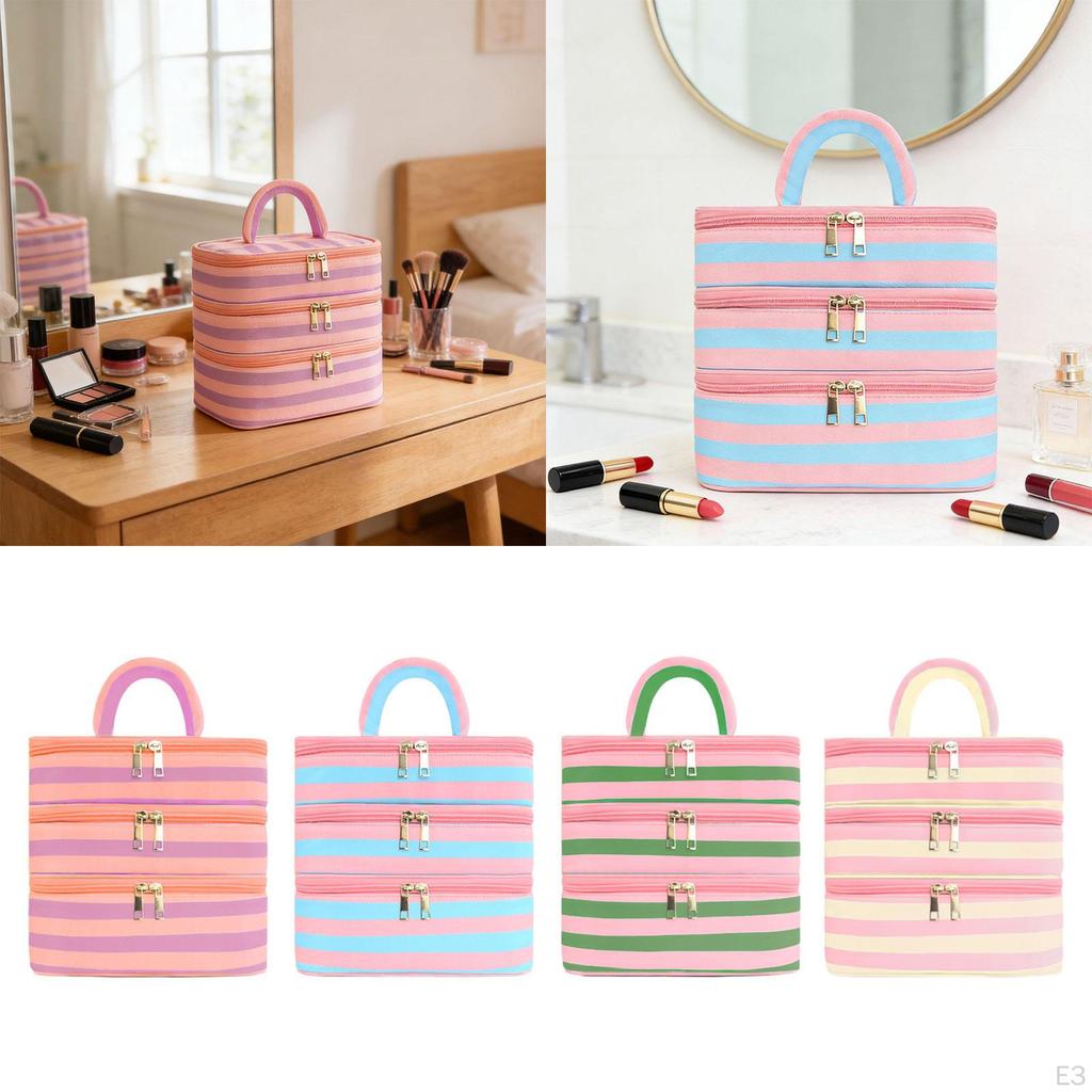 Toiletry Bag Bathroom Cosmetic Organizer Waterproof Compact Multifunctional Carrying Case Women