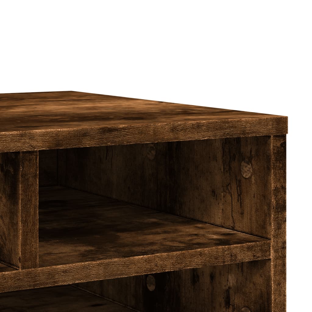 Printer Stand Smoked Oak Finish 49 X 40 X 22.5 Cm Engineered Wood