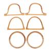 2Pcs Round D-Shaped Resin Purse Handles Non Slip DIY Replacement Bag Straps for Clutch Tote Handbag Repair
