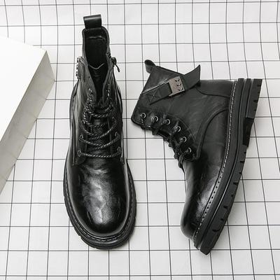 Mode Winter Nieuwe Enkellaarsjes voor Heren Mode Dikke Zool Casual Laarzen Klassieke Handgemaakte Echt Lederen Enkellaarsjes Designer Herenlaarzen