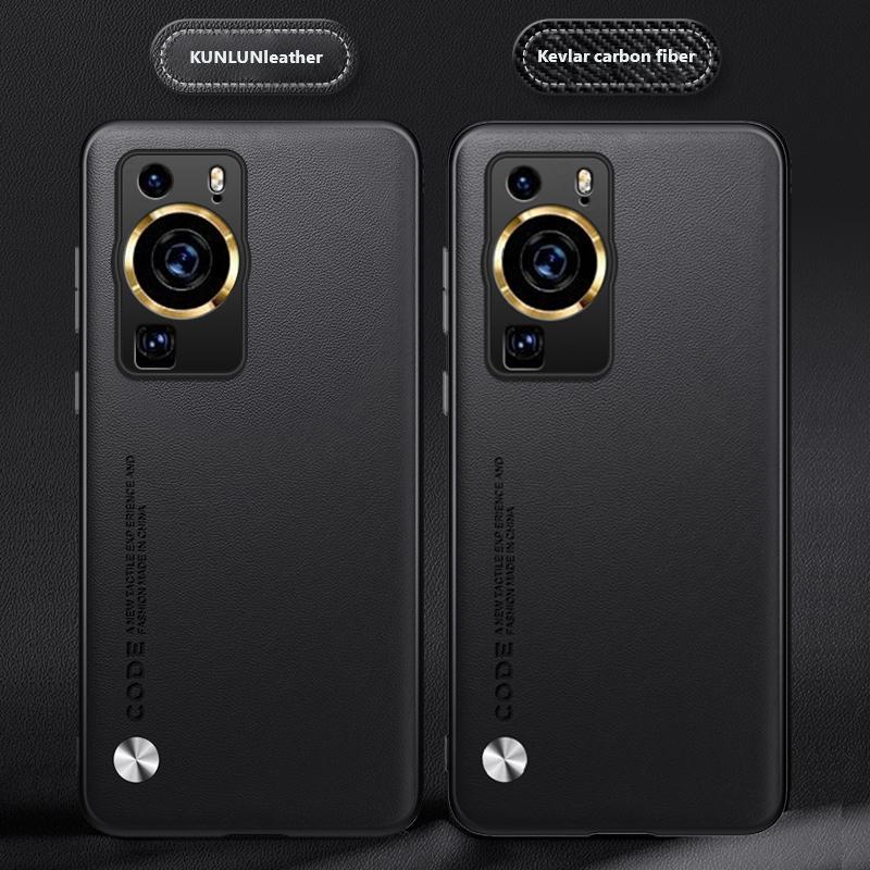 Hauwei P60 Pro 4G Case Premium Plain Leather Phone Cases For Huawei P60 P 60 Pro 4G MNA-LX9 6.67" Anti-Knock Protect Shell Cover