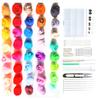 Needle Felting Kit Bright Colors Wool Soft Eco Friendly Safe Easy Operation Felting Kit for Kids Parents Gifting