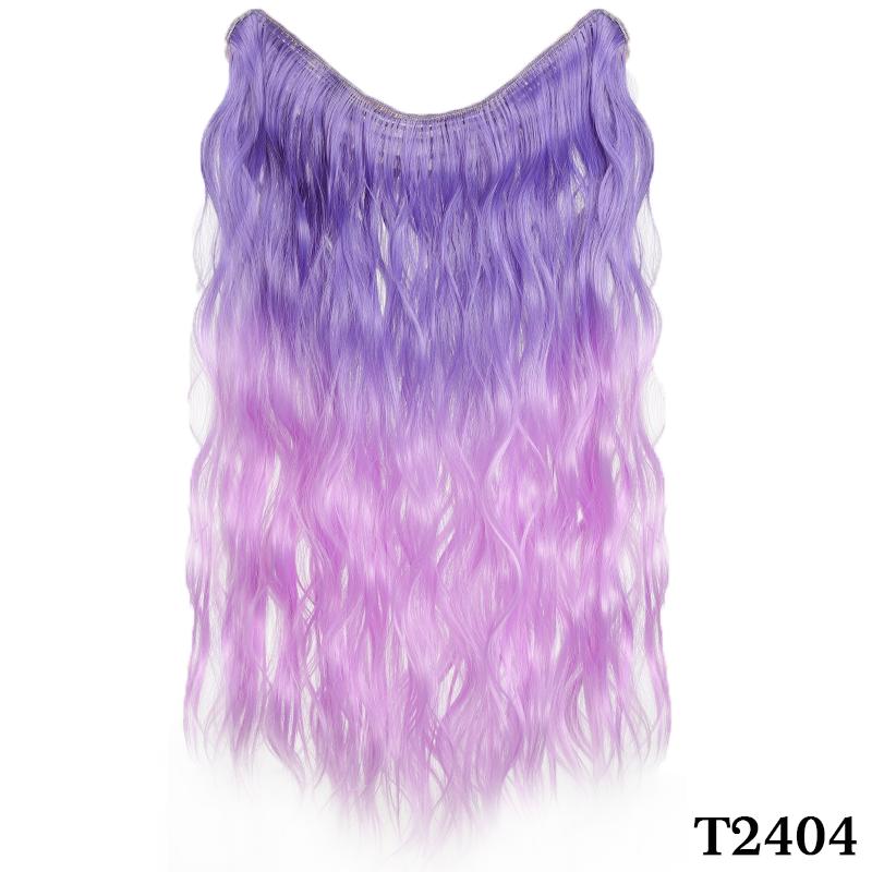 

Градиентные длинные волнистые V-образные накладные волосы для женщин, синтетический термостойкий парик с высокоэластичными зажимами 22INCH