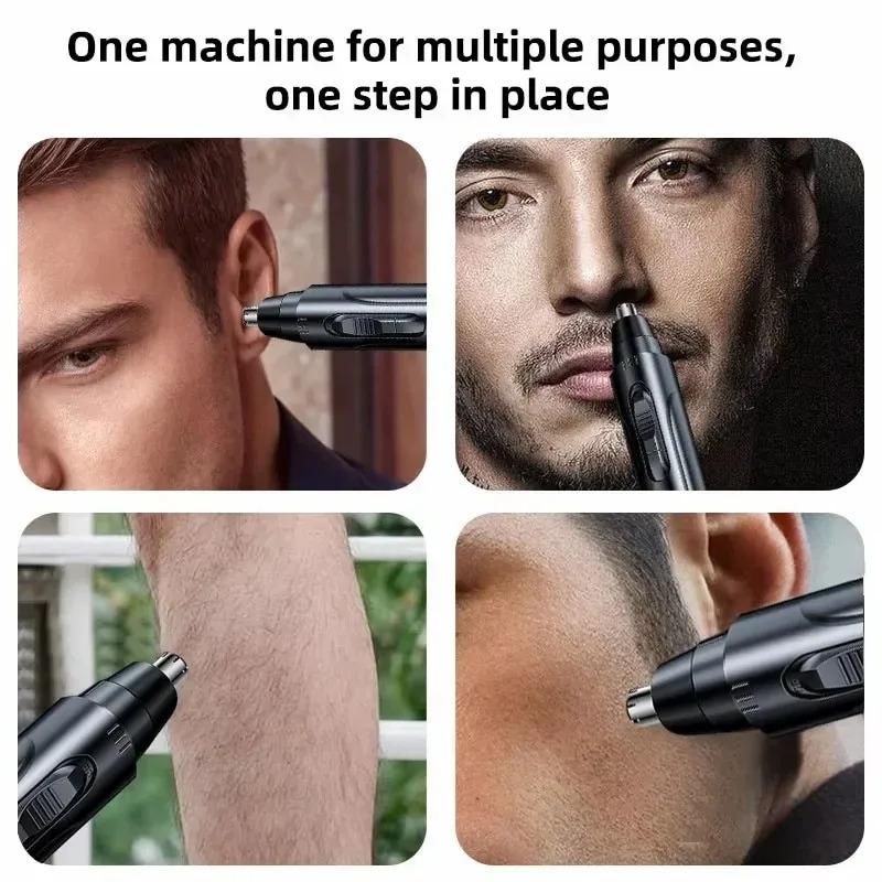 2026New Black Electric Nose Hair Trimmer Ear and Nose Hair Trimmer Professional Painless Nose Hair Trimmer For Men And Women