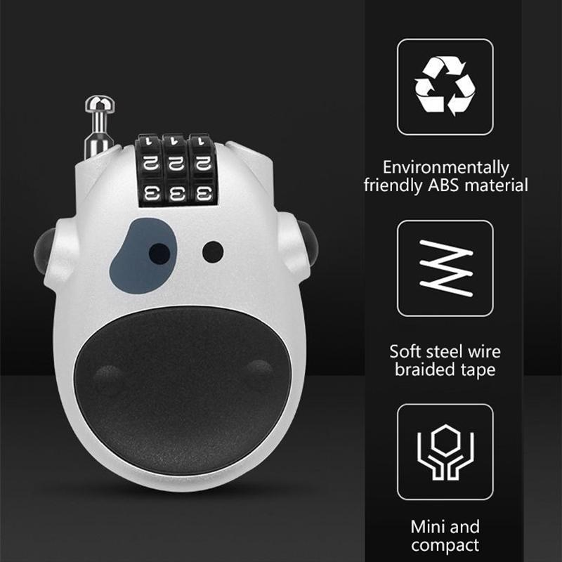 Fahrrad Stahlkabel Zahlenschloss Koffer Auto Schlitten Teleskop Drahtseilschloss Fahrradhelm Hochpräzises Zahlenrad Passwortschloss