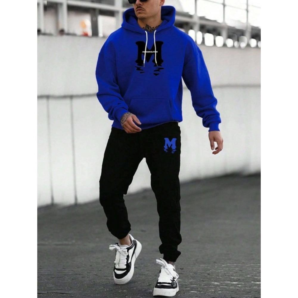 2024 Herbst und Winter Herren Zweiteilige Sportbekleidung mit Kapuze Casual Pullover Modisches Casual Sportswear Set