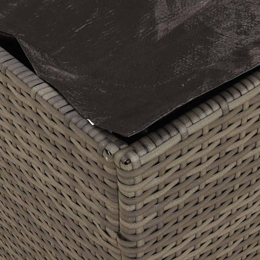 Storage Cushion Box in Grey 50 x 50 x 50 cm Poly Rattan