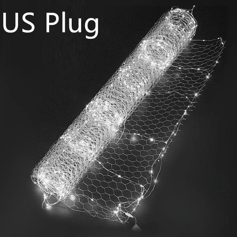 1x10meters LED Decoration Christmas Fairy Lights Outdoor Garden Street Party Wedding Ceilling Background Star Night Light Net
