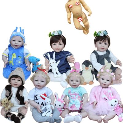 BZDOLL Corpo in silicone morbido pieno Baby Reborn Baby Girl e Boy Dolls 22 pollici Neonato Bebe Alive Bambola giocattolo Neonati Regalo di compleanno Presente