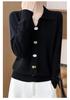 2025 Autumn/Winter Women's Fashionable Long Sleeve Knit Cardigan - Stylish & Comfortable Sweater Jacket Top