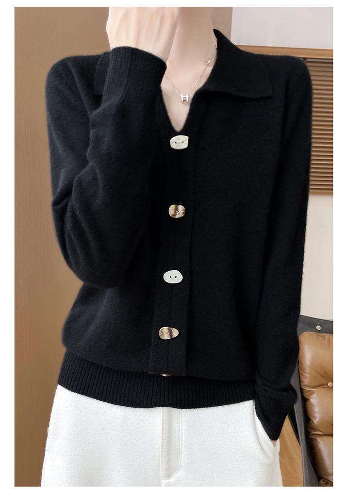 2025 Autumn/Winter Women's Fashionable Long Sleeve Knit Cardigan - Stylish & Comfortable Sweater Jacket Top