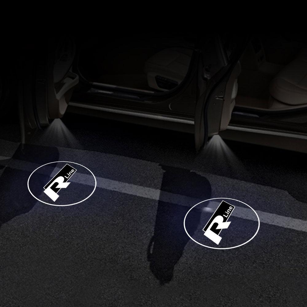 

2026 Hot For VW VOLKSWAGEN 2PCS Car Door Logo Welcome Lamp Wireless Projector Light Auto Decoration For Volkswagen Vw Tiguan Jet
