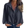 Women's Color Loose Casual Collar Comfortable Button-down Shirt
