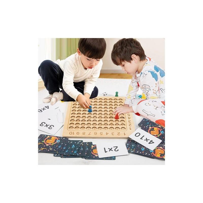 Wooden Multiplication Table Educational Toy For Kids Learning Math Skills And Mental Arithmetic