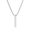 Trendy Stainless Steel Bar Necklace - Unisex Hip Hop Luxury Design, Lightweight Long Strip Titanium Sweater Chain Accessory