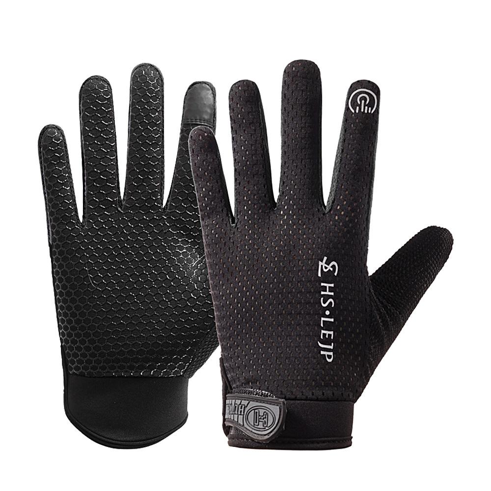 Cycling Gloves Men and Women Touch Screen Thin Ice Silk Outdoor Frisbee Climbing Full Finger Fishing Fitness Bike Riding Anti Slip Gloves