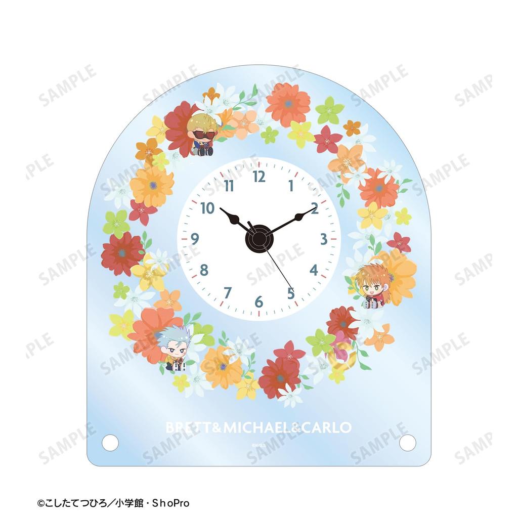 TV Anime Kyodai and Carlo Botania Acrylic Stand Clock "Bakusou Let's & Go!!" Brett, Michael,