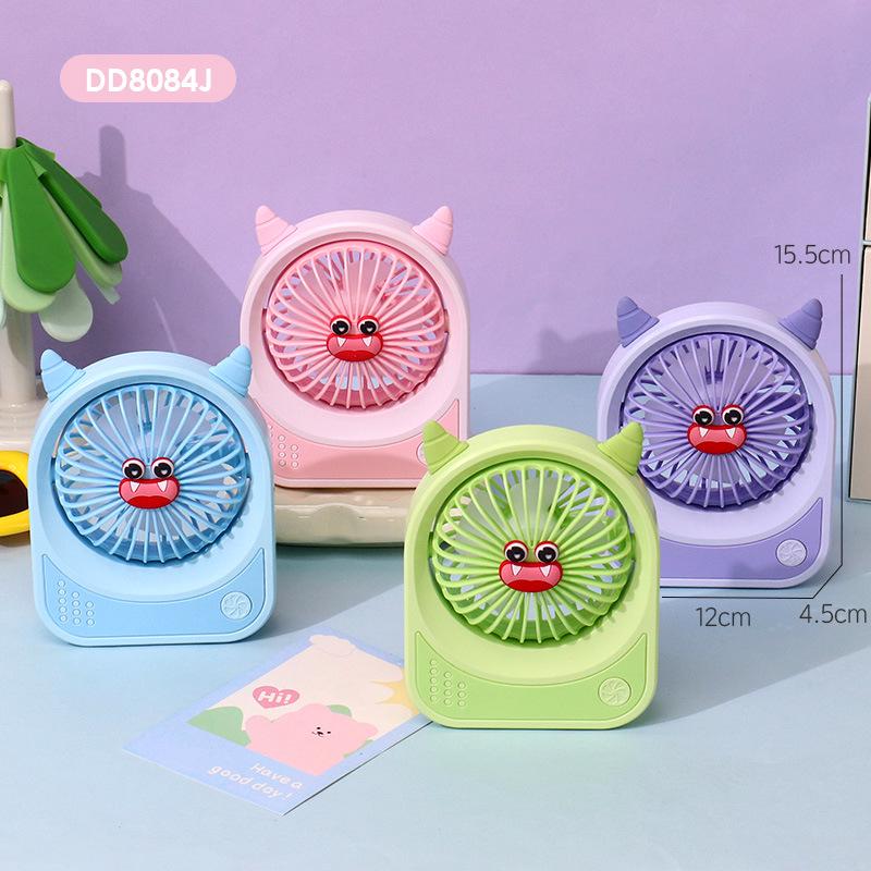 

Cartoon USB Rechargeable Mini Fan: Portable Handheld & Desktop Use for Summer Color Note