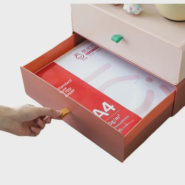 A4 Drawer-Style Desktop Document Organizer Cabinet