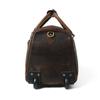 Personalized Full-Grain Leather Duffel Bag with Wheels: Carry-On