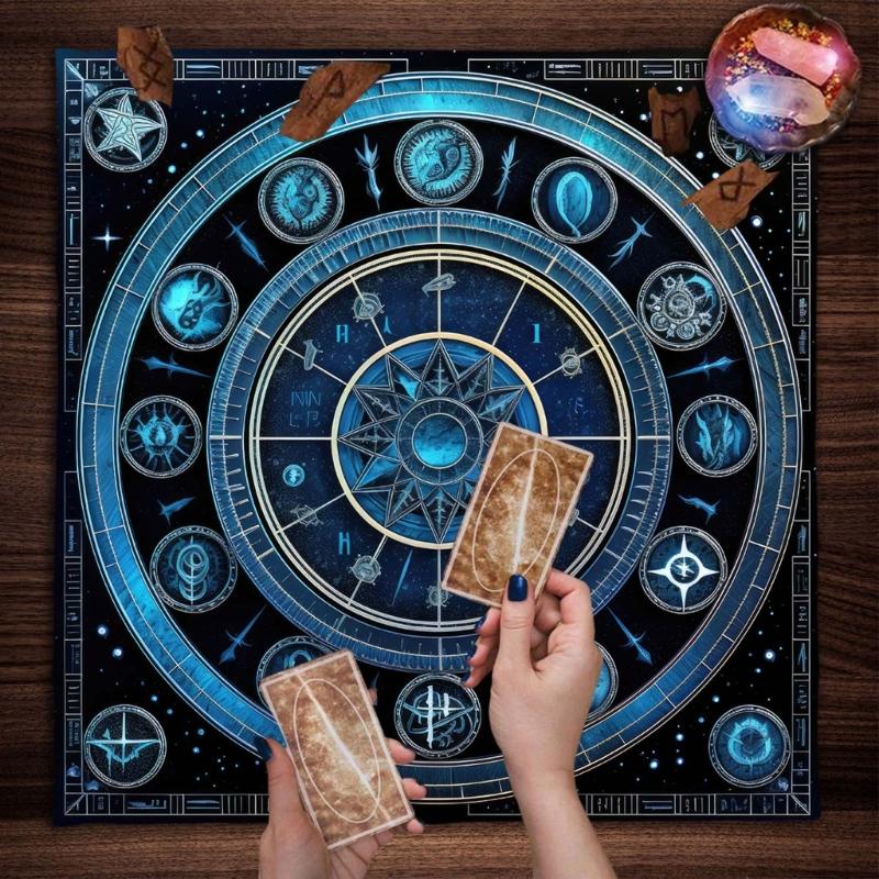 Tischdecke Astrologie Orakel Spielmatte Quadratische Form Pendel Altar Tischdecke