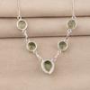 Green Amethyst Gemstone Silver Handmade Necklace16-18" 925 Sterling Silver Women Jewelry Gift For Birthday RN-3-14