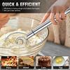 Dough Mixer Stainless Steel HandHeld Bread Blender Dough Scraper Double Hole Fast Stirring Tool Danish Dough Whisk Egg Stirrer