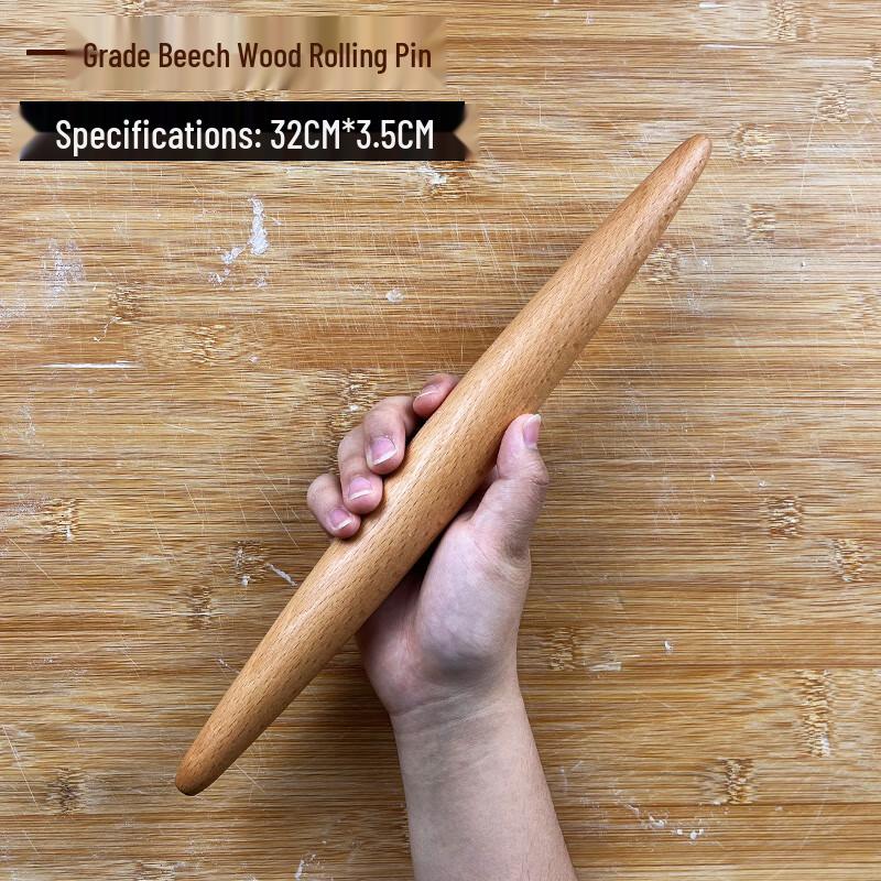 Набор скалка из массива бука Zhaoran и стеклянный коврик для теста Small, 32.35cm