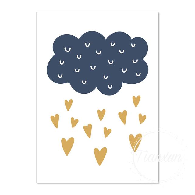 

Мультфильмы Животные Радуга Картинка Настенное искусство Постер Детские Холсты Картины для Детской Декоративные Принты Настенные Постеры Без Рамки 21*30cm No Frame